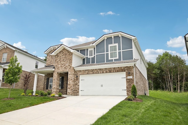 4621 Winslet Dr, Smyrna, TN 37167 - view of front of house featuring concrete driveway, brick siding, and a front yard