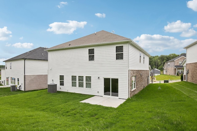 4621 Winslet Dr, Smyrna, TN 37167 - back of house featuring a lawn, central AC unit, and a patio