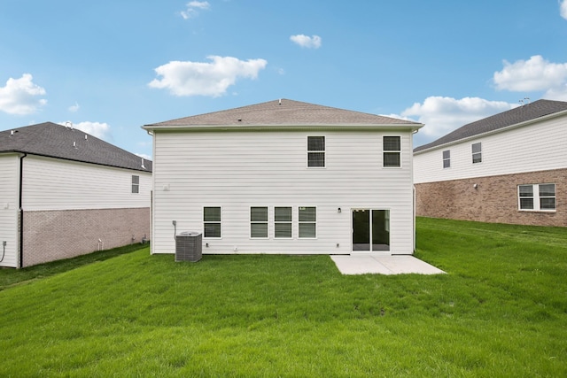 4621 Winslet Dr, Smyrna, TN 37167 - rear view of house featuring a yard, a patio area, and central air condition unit