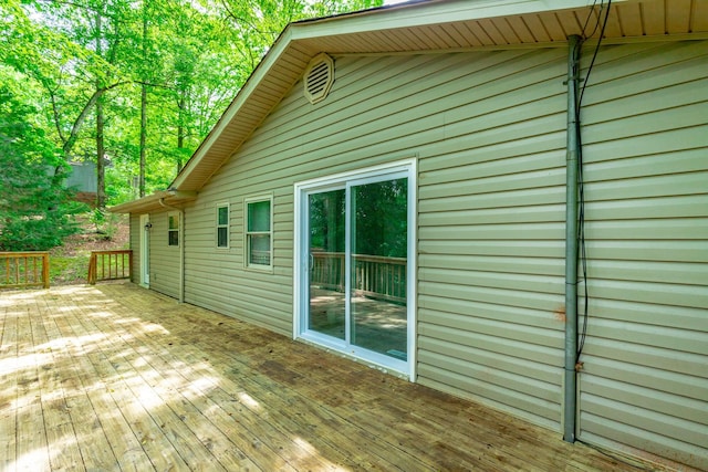 view of wooden deck