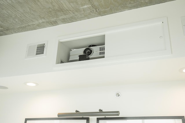 detailed view of recessed lighting