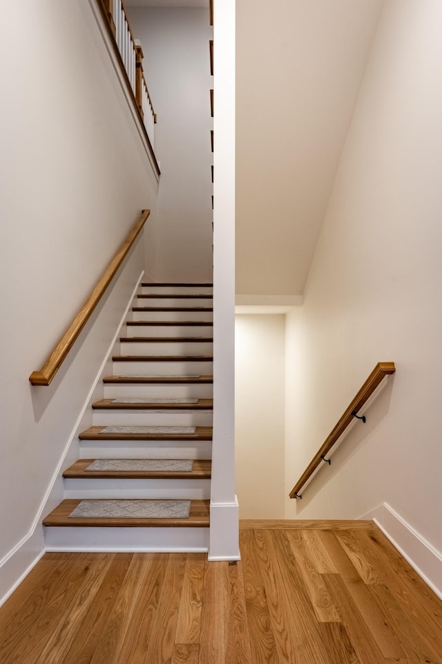 504 Doubleday Ln, Brentwood, TN 37027 - staircase with wood finished floors and baseboards