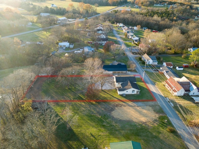 311 Locust St, Alexandria, TN 37012 - aerial view of residential area with property parcel outlined