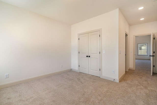 1709 Martha Washington Way, Murfreesboro, TN 37130 - unfurnished bedroom with carpet flooring, baseboards, recessed lighting, and a closet