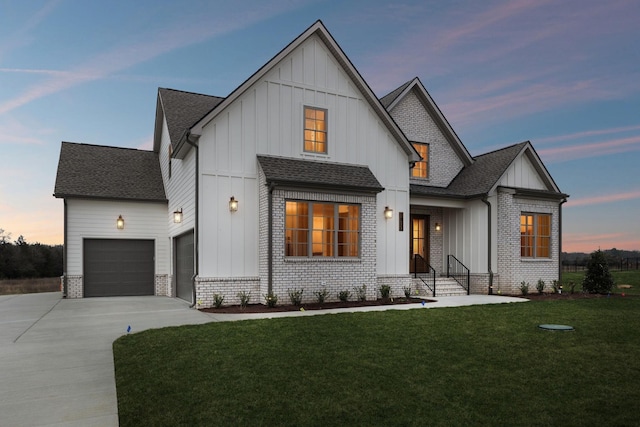 1900 Martha Washington Way, Murfreesboro, TN 37130 - modern inspired farmhouse with board and batten siding, concrete driveway, a garage, and a shingled roof