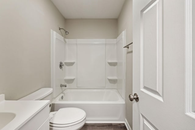 932 Circle Dr, Springfield, TN 37172 - bathroom with vanity, toilet, and tub / shower combination