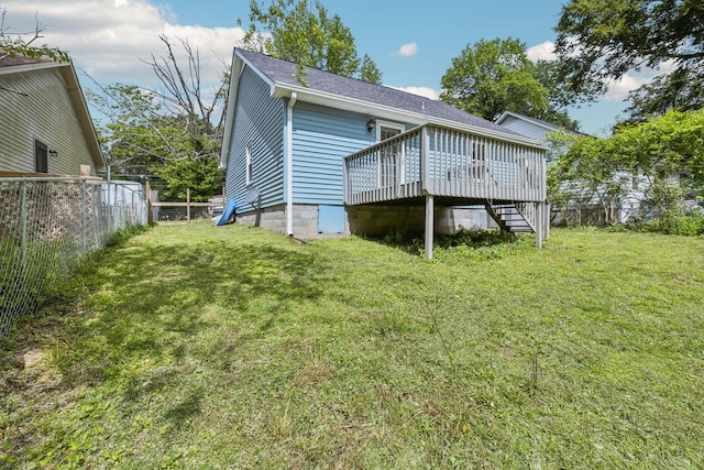 932 Circle Dr, Springfield, TN 37172 - rear view of house featuring a deck, stairs, and a shingled roof