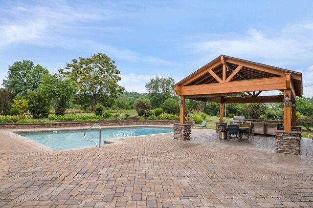 1361 Madison Creek Rd, Goodlettsville, TN 37072 - outdoor pool with a gazebo and a patio