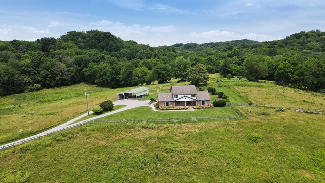 1361 Madison Creek Rd, Goodlettsville, TN 37072 - aerial view of property and surrounding area featuring a forest