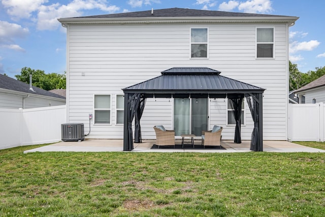 1063 Holland Ridge Way, Lebanon, TN 37090 - rear view of property with a gazebo, a patio area, central AC, and outdoor lounge area