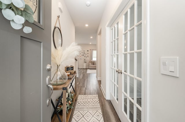 1063 Holland Ridge Way, Lebanon, TN 37090 - hall featuring wood finished floors, recessed lighting, and baseboards