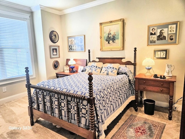 501 Wright Branch Cv, Hermitage, TN 37076 - bedroom featuring carpet floors, crown molding, baseboards, and multiple windows