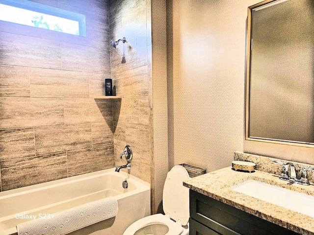 501 Wright Branch Cv, Hermitage, TN 37076 - full bath featuring toilet, shower / bath combination, and vanity