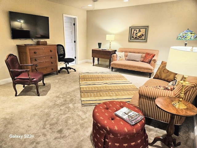 501 Wright Branch Cv, Hermitage, TN 37076 - living room featuring carpet floors and baseboards