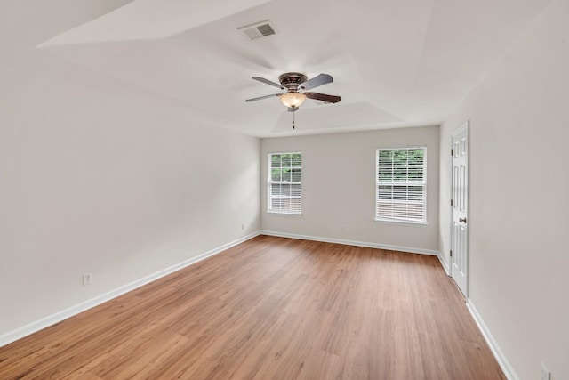 4725 Cape Hope Pass, Hermitage, TN 37076 - empty room with light wood finished floors, ceiling fan, and baseboards