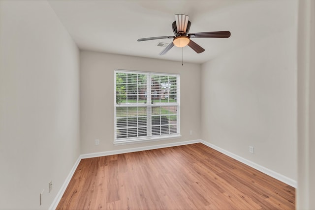 4725 Cape Hope Pass, Hermitage, TN 37076 - spare room with light wood-style floors, baseboards, and ceiling fan