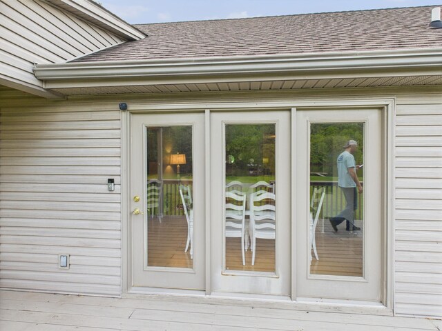 378 Roy Harris Rd, Kuttawa, KY 42055 - entrance to property with roof with shingles and french doors