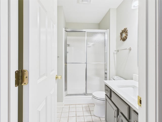 378 Roy Harris Rd, Kuttawa, KY 42055 - full bath featuring tile patterned flooring, a shower stall, vanity, and toilet