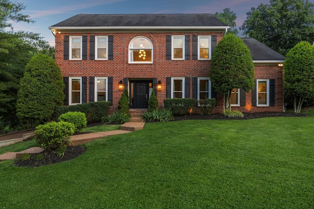9455 Foothills Ct, Brentwood, TN 37027 - view of front of property with brick siding and a yard