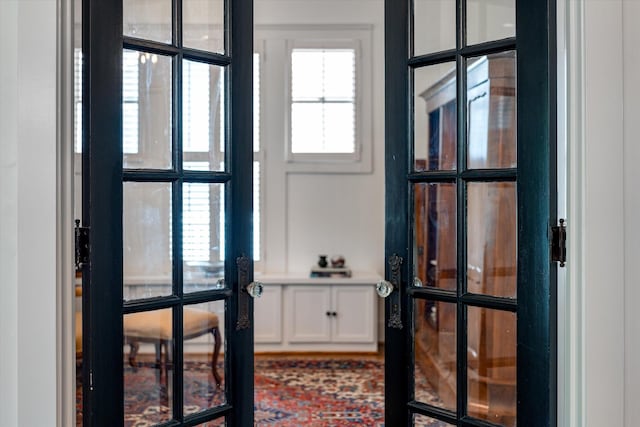 entryway with french doors