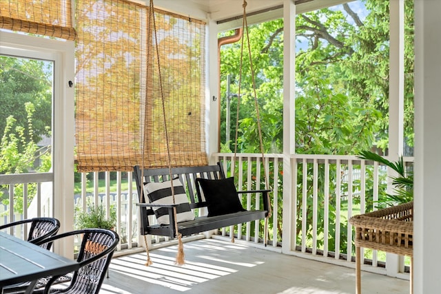 view of sunroom