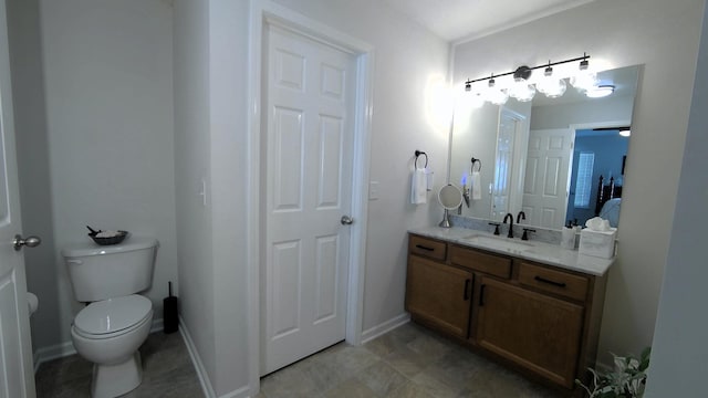 3718 Red Willow Ct, Murfreesboro, TN 37128 - bathroom featuring vanity, toilet, and baseboards