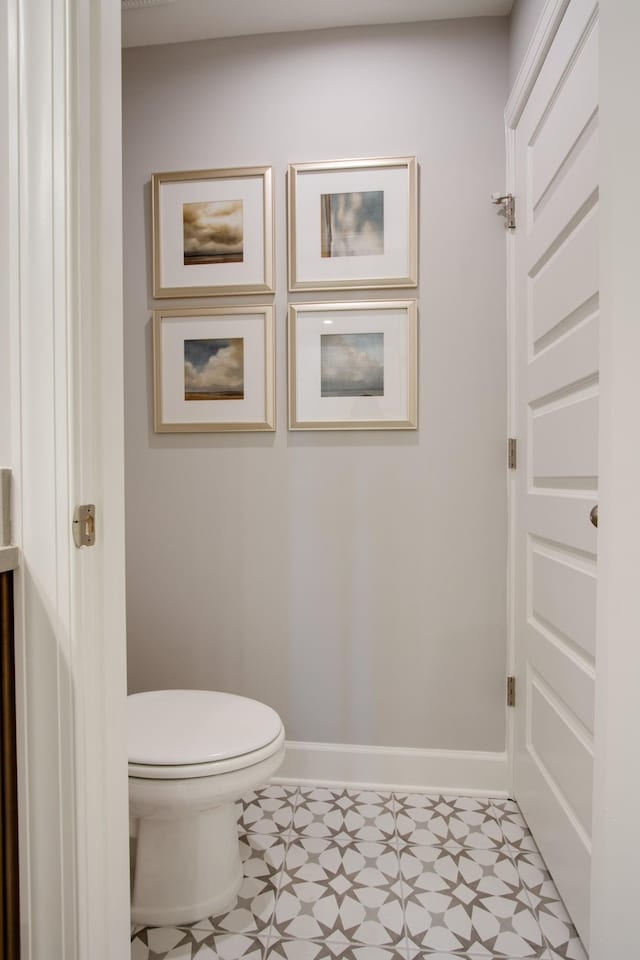 5211 Gladecress Ln, Hermitage, TN 37076 - bathroom featuring tile patterned floors, toilet, and baseboards