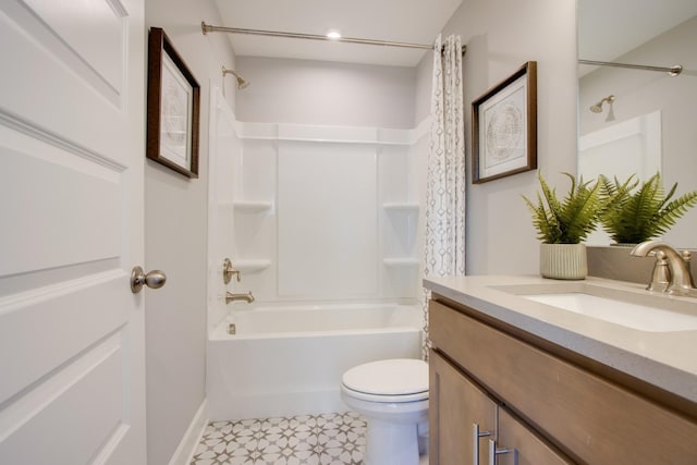 5211 Gladecress Ln, Hermitage, TN 37076 - full bath with toilet, vanity, tub / shower combination, and baseboards