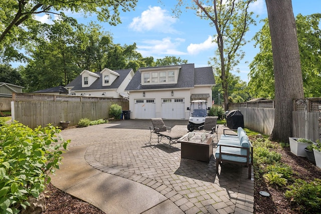 1224 Adams St, Franklin, TN 37064 - view of patio featuring driveway and a fenced backyard