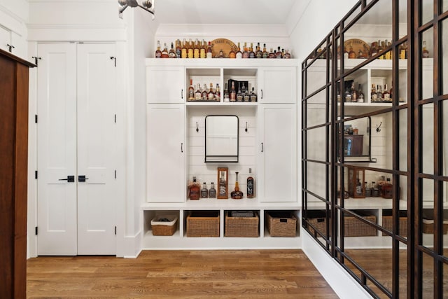 1224 Adams St, Franklin, TN 37064 - mudroom featuring wood finished floors and crown molding