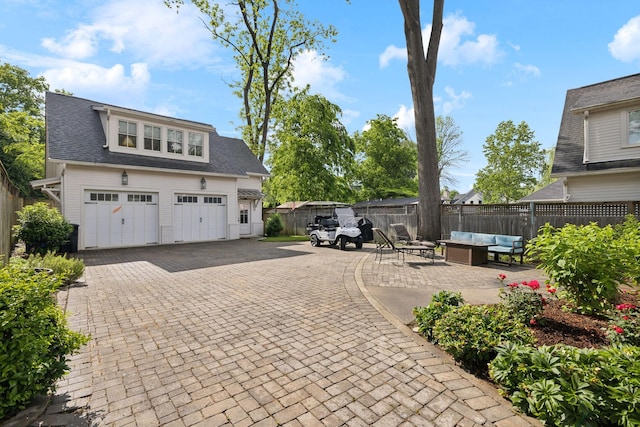 1224 Adams St, Franklin, TN 37064 - garage with fence and decorative driveway