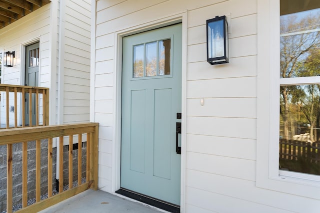 view of doorway to property