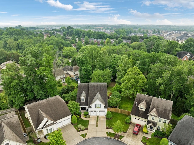 aerial view of residential area