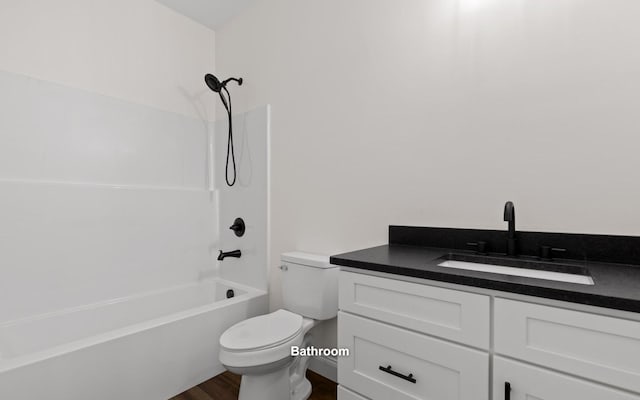 222 Grayson Way, Signal Mountain, TN 37377 - full bath with wood finished floors, toilet, vanity, and shower / tub combination