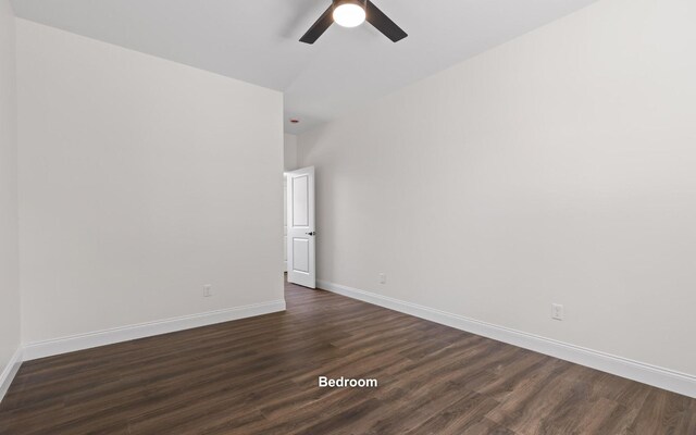 222 Grayson Way, Signal Mountain, TN 37377 - empty room featuring dark wood-style flooring, ceiling fan, and baseboards