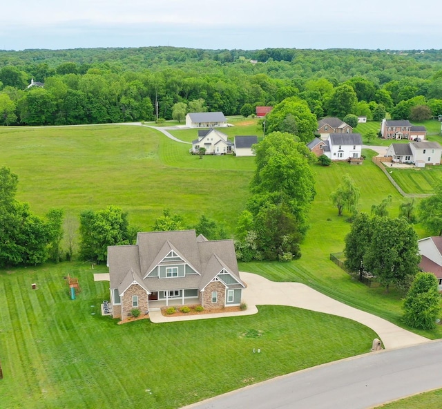 864 S Ridge Trl, Clarksville, TN 37043 - aerial view of property and surrounding area with a heavily wooded area
