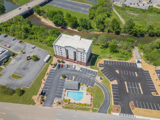 1410 Hurley Dr Unit 103, Sevierville, TN 37862 - aerial view of property's location featuring a nearby body of water and a pool area