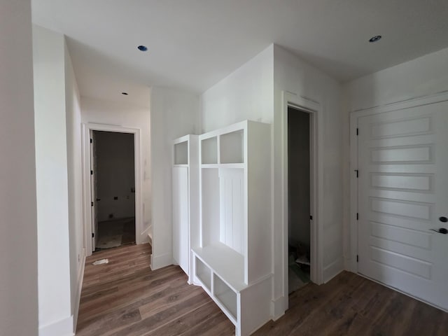 mudroom featuring wood finished floors
