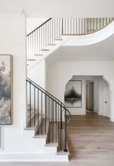 12 Middleton Park Ln, Nashville, TN 37215 - stairs featuring wood finished floors