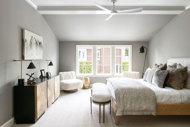 12 Middleton Park Ln, Nashville, TN 37215 - bedroom with vaulted ceiling, carpet floors, a ceiling fan, and baseboards
