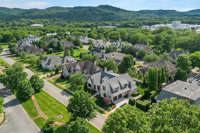 12 Middleton Park Ln, Nashville, TN 37215 - aerial perspective of suburban area with a mountainous background and a heavily wooded area