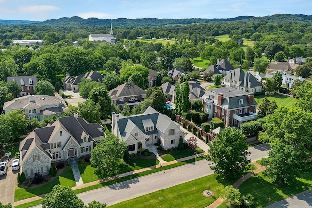 12 Middleton Park Ln, Nashville, TN 37215 - aerial view of residential area with a mountainous background