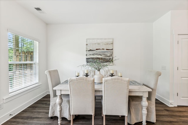 1115 Sweetleaf Dr, Franklin, TN 37064 - dining area featuring dark wood finished floors and baseboards