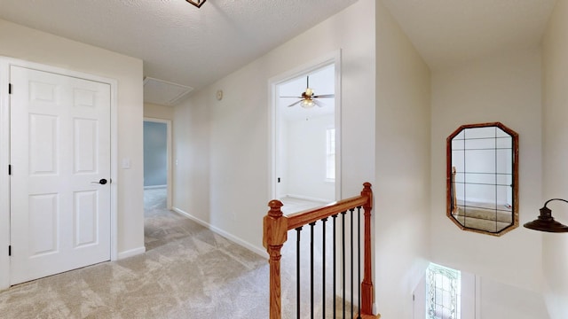 618 Cookstown Dr, Smyrna, TN 37167 - hall featuring light carpet, an upstairs landing, and baseboards