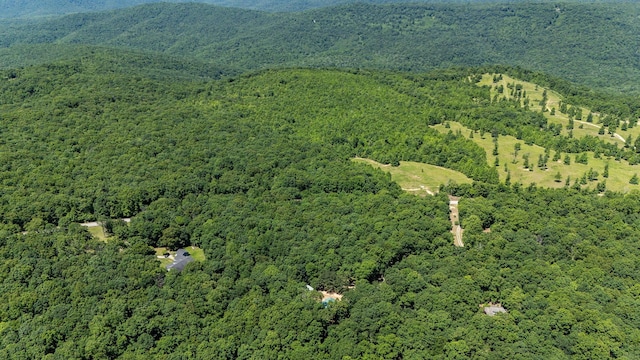 154 Whitetail Ln, Belvidere, TN 37306 - aerial view of property and surrounding area featuring a heavily wooded area and mountains