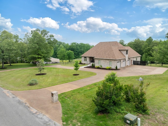 575 Homestead Ln, Henderson, TN 38340 - view of front of house with driveway, stone siding, and a shingled roof
