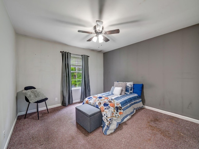 100 Oak Ave, Dickson, TN 37055 - carpeted bedroom featuring baseboards and ceiling fan