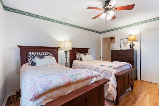 103 Forrest Hills Dr, Dickson, TN 37055 - bedroom featuring light wood finished floors and a ceiling fan