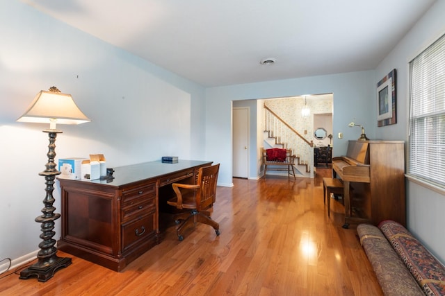103 Forrest Hills Dr, Dickson, TN 37055 - home office with light wood-type flooring and baseboards