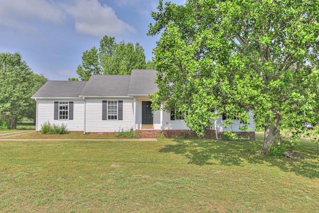 1716 Golden Valley Dr, Christiana, TN 37037 - view of front of house with a front lawn, a shingled roof, and entry steps